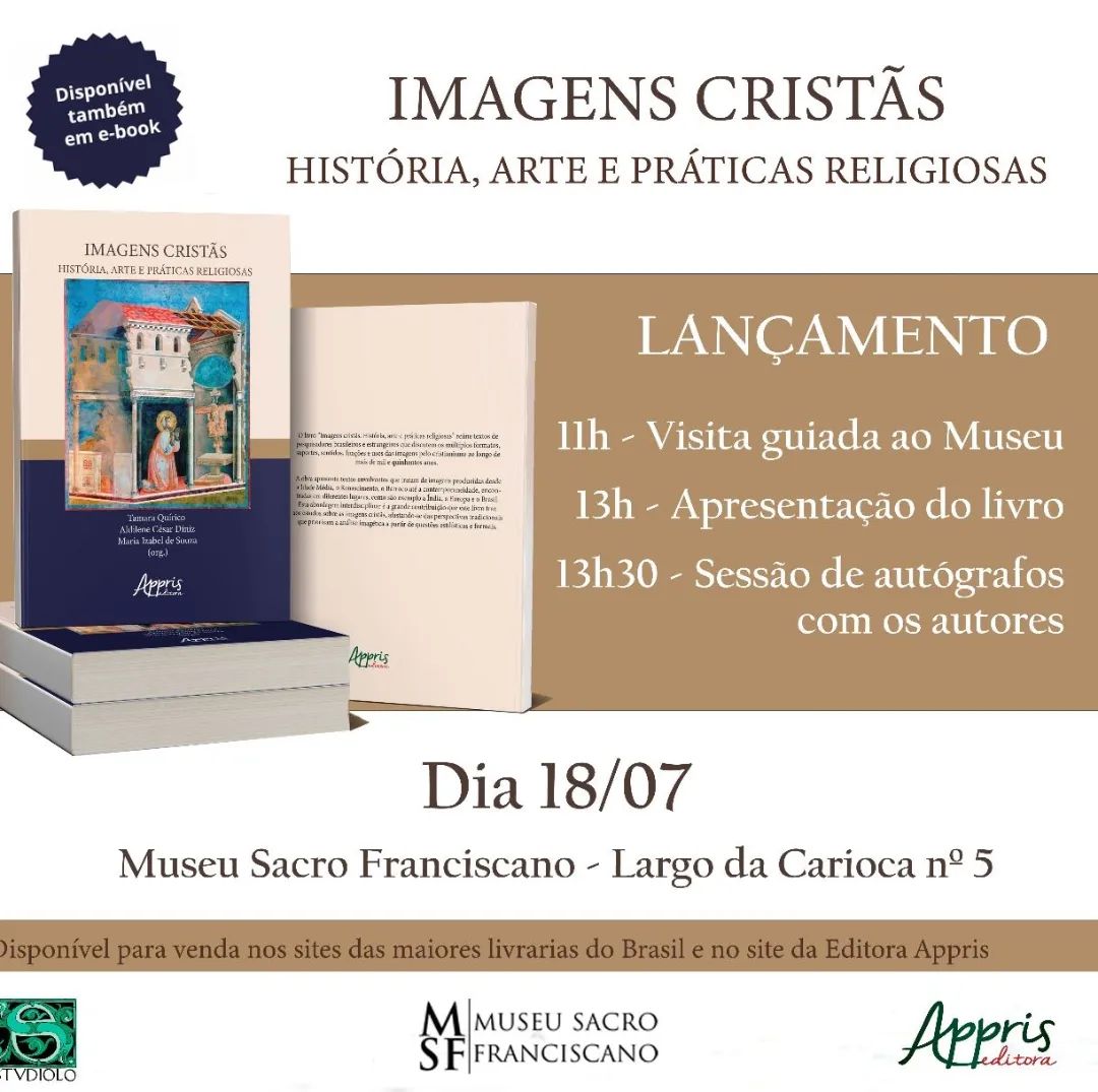 Lançamento do Livro “Imagens cristãs. História, arte e práticas religiosas” no dia 18 de julho